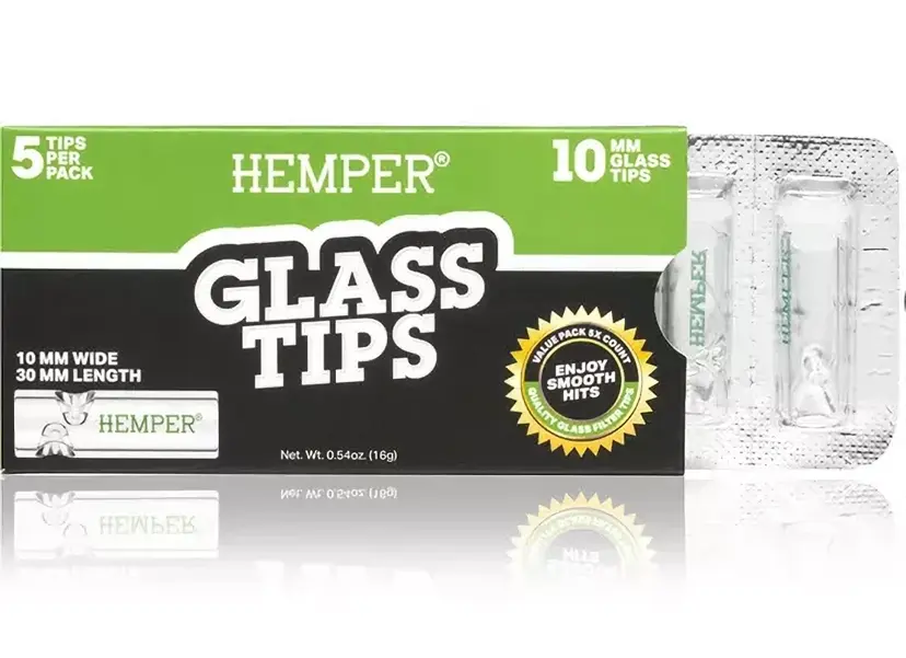 HEMPER Glass Filter Tips, 10 mm