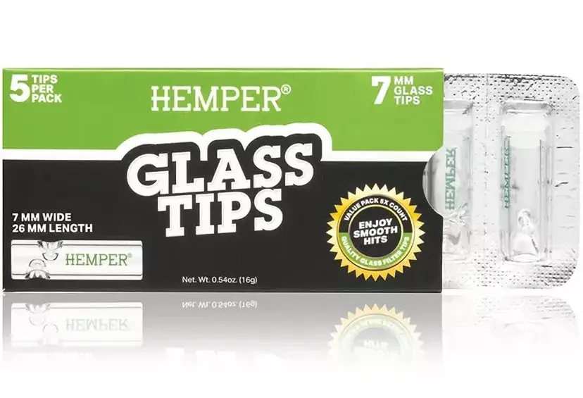 HEMPER Glass Filter Tips, 7 mm