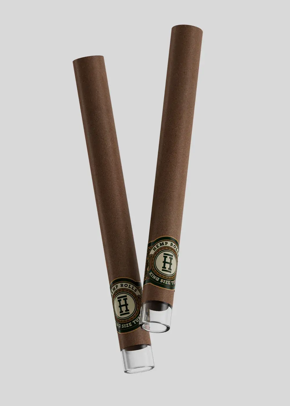 HEMPER King Size Rolling Papers + Glass Tip 2pcs - Natural