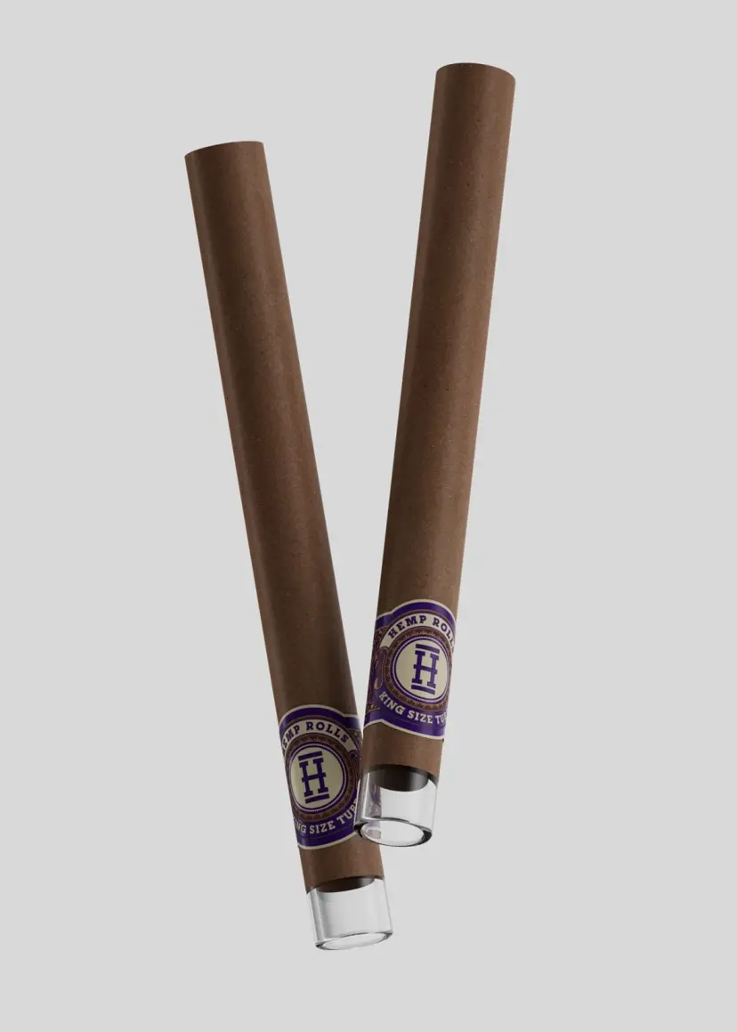 HEMPER King Size Rolling Papers + Glass Tip 2pc - Grape