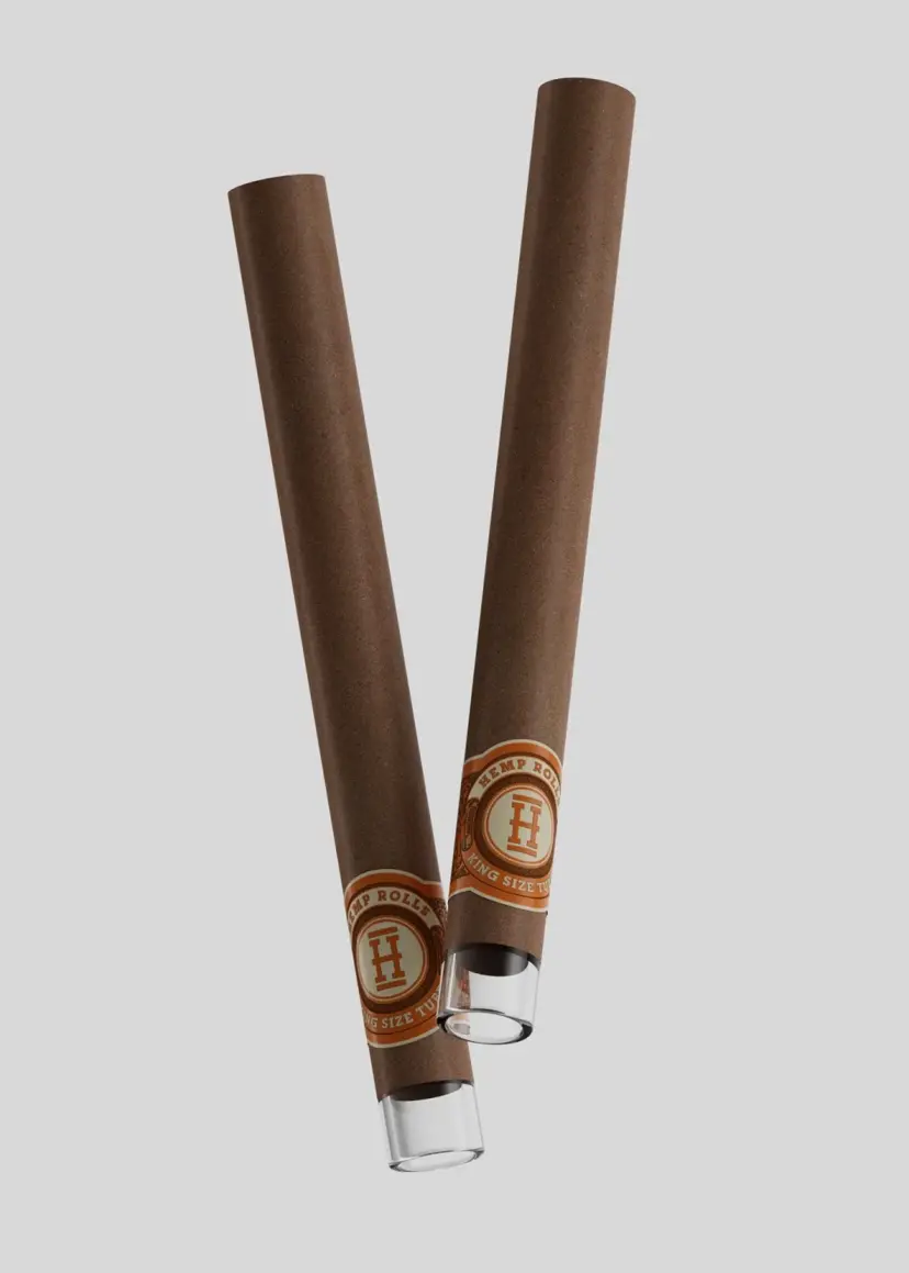 HEMPER King Size Rolling Papers + Glass Tip 2pcs - Mango