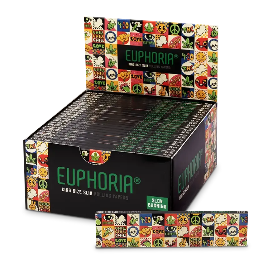 Euphoria Rolling Papers Kingsize Slim Groovy, 32 leaves