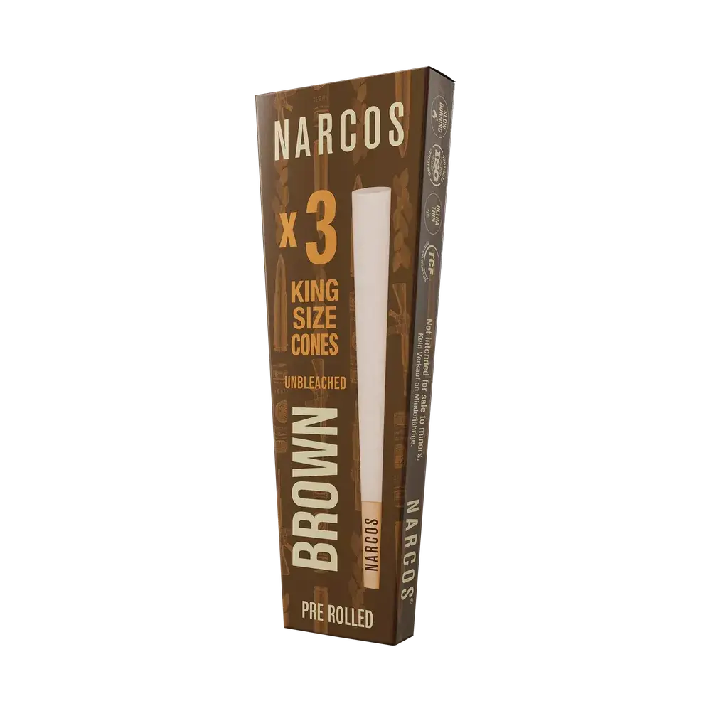 Narcos King Size Cones Brown Edition 109 mm, 3 pcs