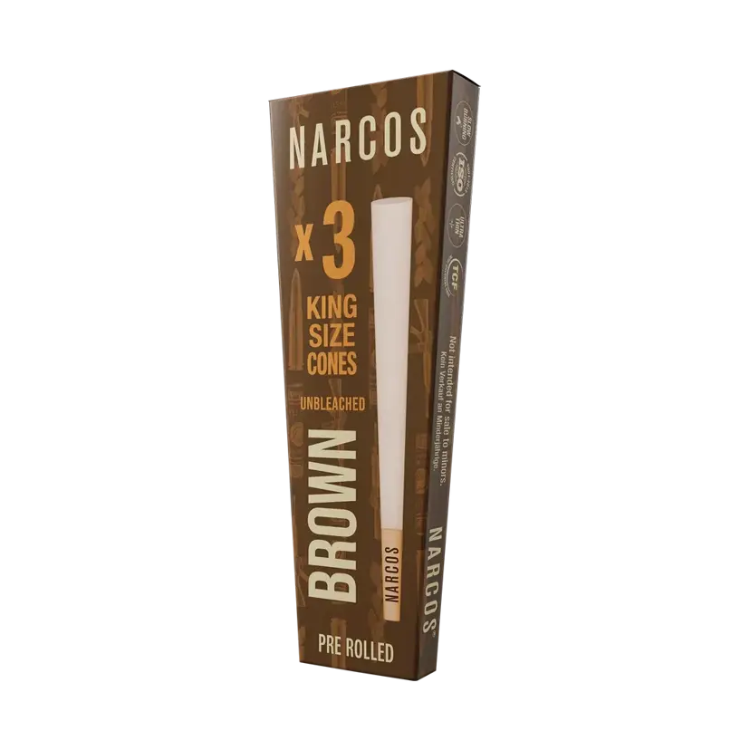 Narcos King Size Cones Brown Edition 109 mm, 3 pcs