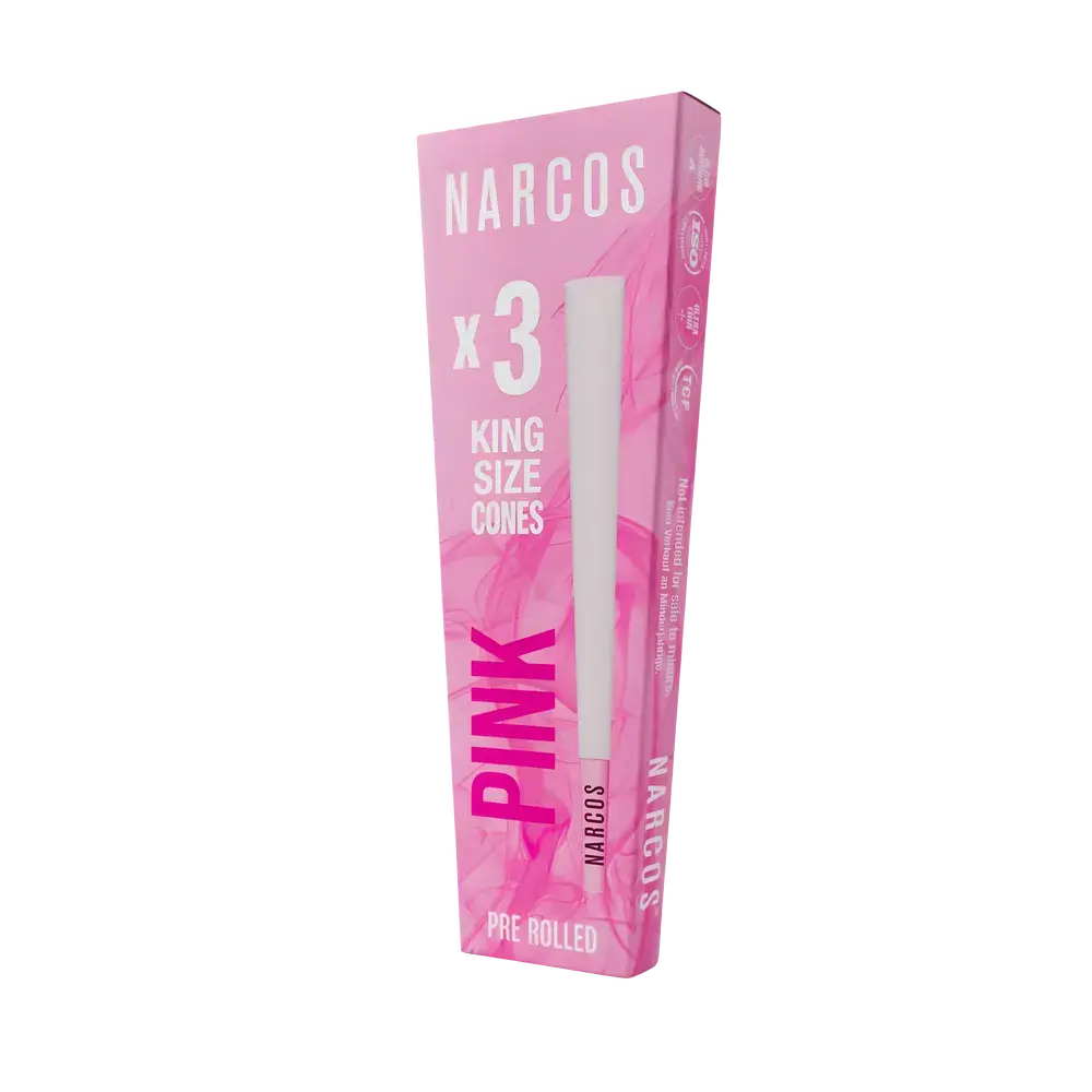 Narcos King Size Cones Pink Edition 109 mm, 3 pcs