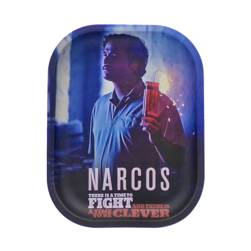 Narcos Metal Rolling Tray Pablo Edition, small, 14 x 18 cm
