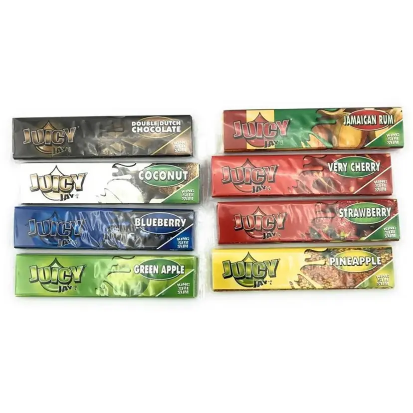 Juicy Jay's Kingsize Rolling Papers with Flavor Mix-N-Roll - 8 flavors, 32 sheets - random flavor