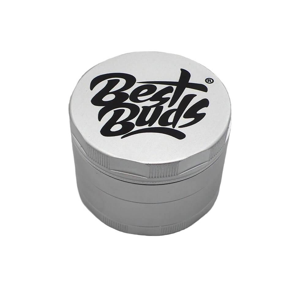 Best Buds Mighty Aluminium Grinder Silver, 4-piece, 60 mm
