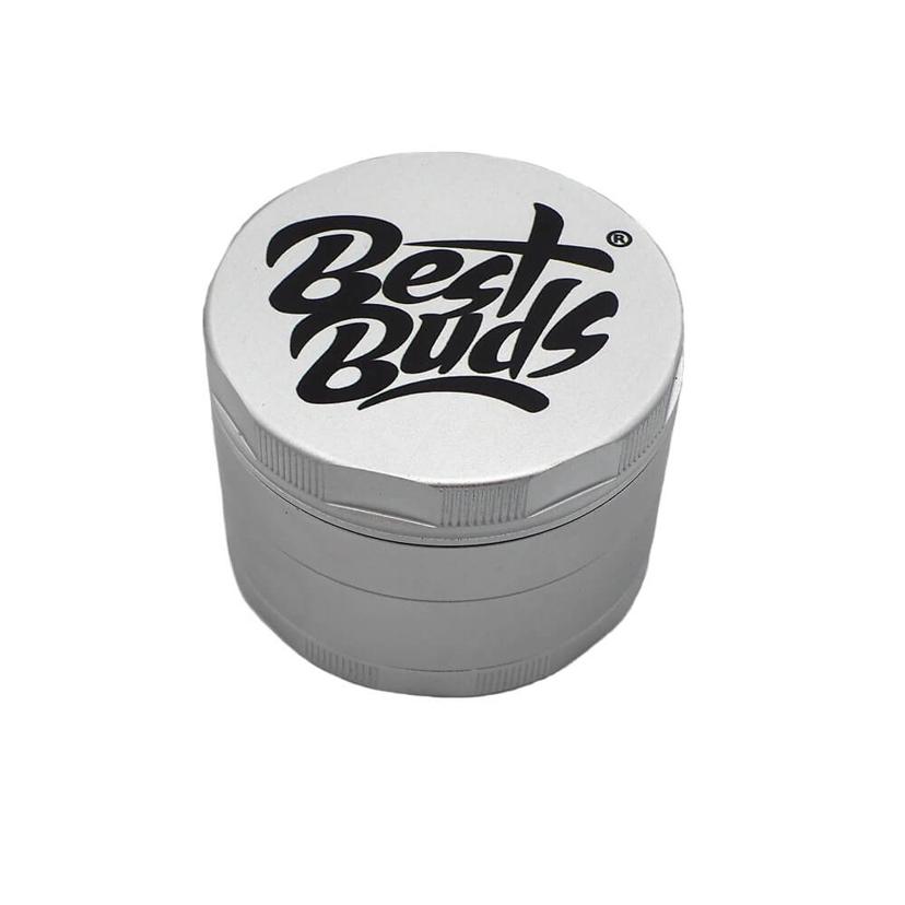 Best Buds Mighty Aluminium Grinder Silver, 4-piece, 60 mm
