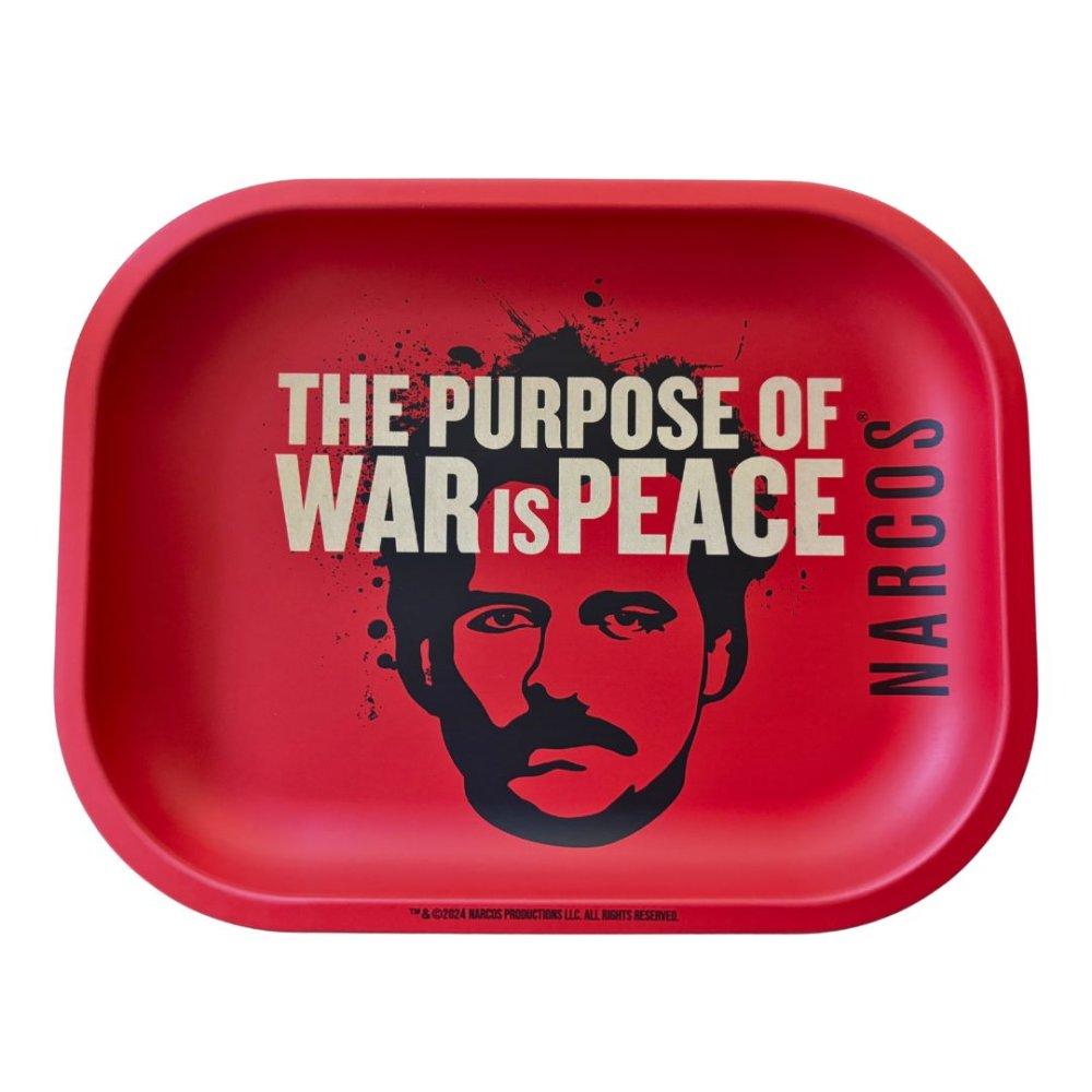 Narcos Metal Rolling Tray Red Edition, Small, 14 x 18 cm