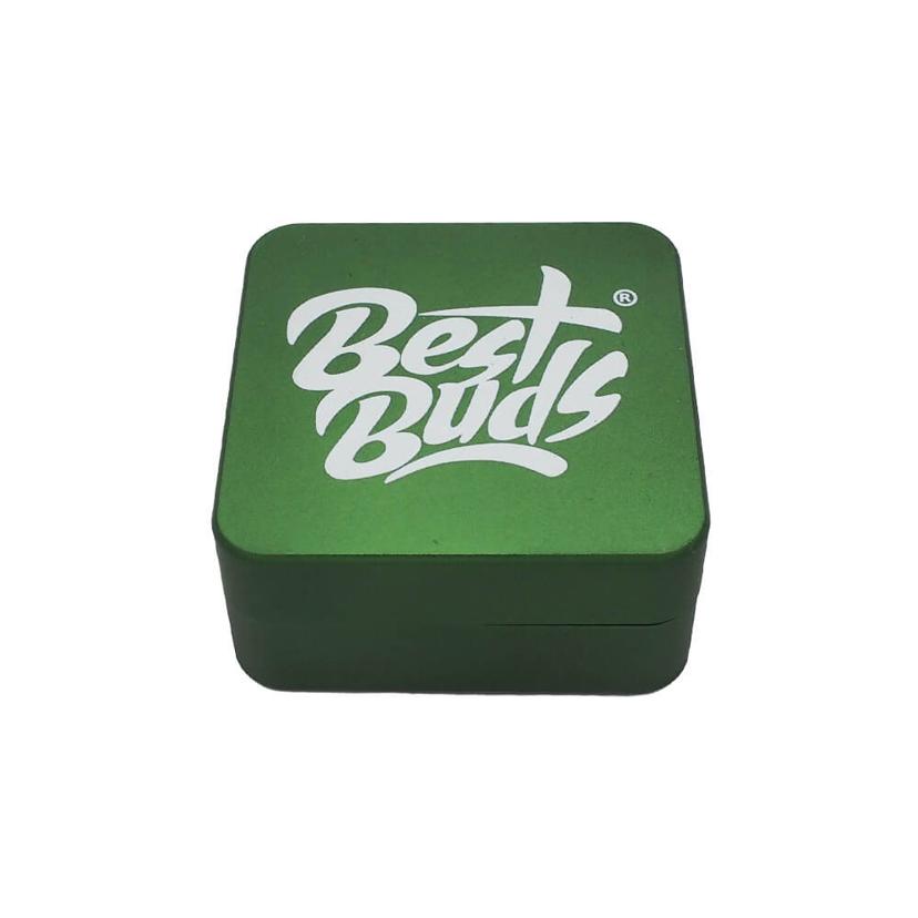Best Buds Flat Square Aluminum Grinder Grass, 2-part, 50 mm