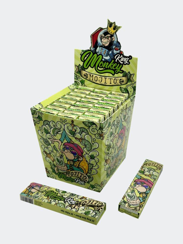 Monkey King Rolling papers with filter tips (mojito scent)