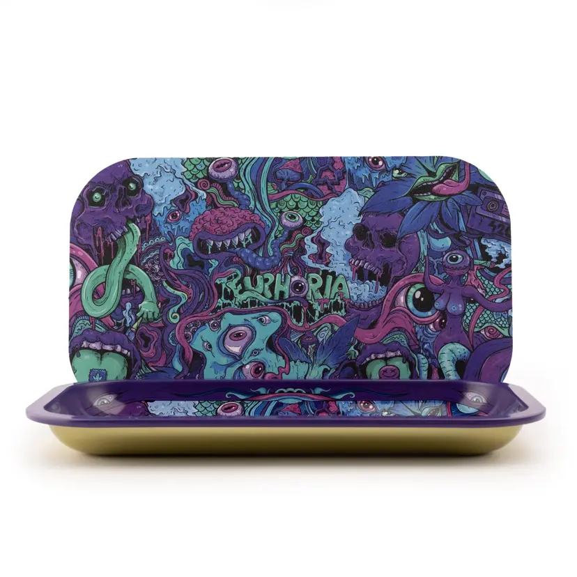 Euphoria Rolling Tray Set with magnetic cover Psychedelic - 270 x 160 mm